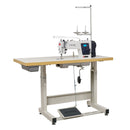 Reliable 3520SD — ensemble avec machine, table, support, porte-bobines et pédale