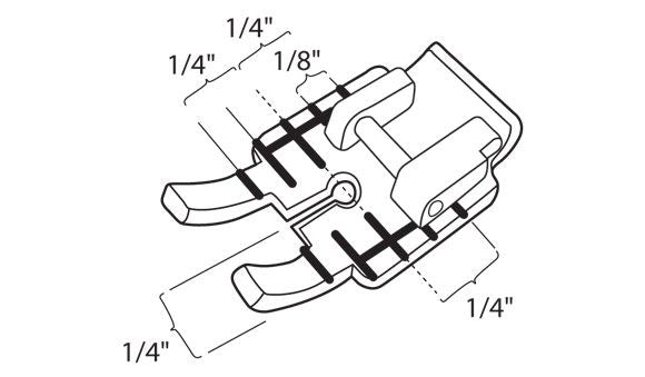 Pied transparent 1/4"